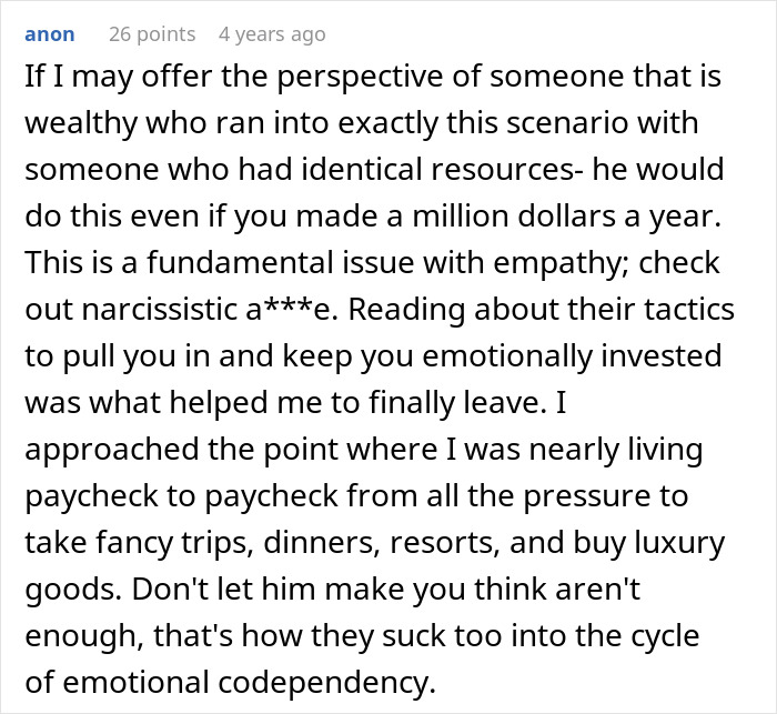 Rich Guy Expects Poor Girlfriend To Spend Loads Of Money On Him, Claims She Might “Bleed Him Dry”