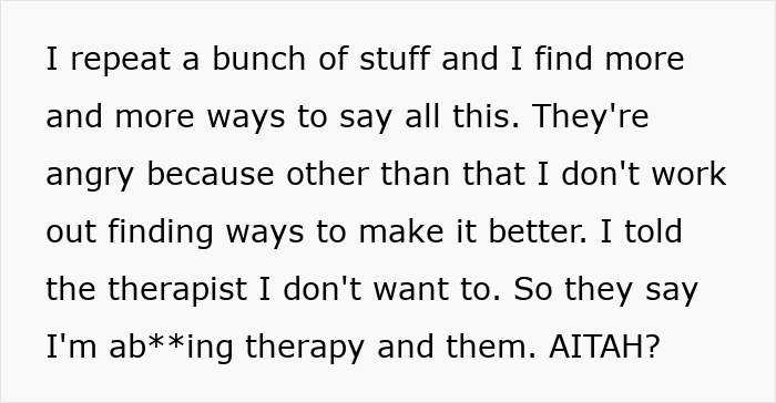 Teen Accused Of “Misusing” Family Therapy As He Rats Out Dad And Stepmom’s 9 Years Of Cruelty To Him