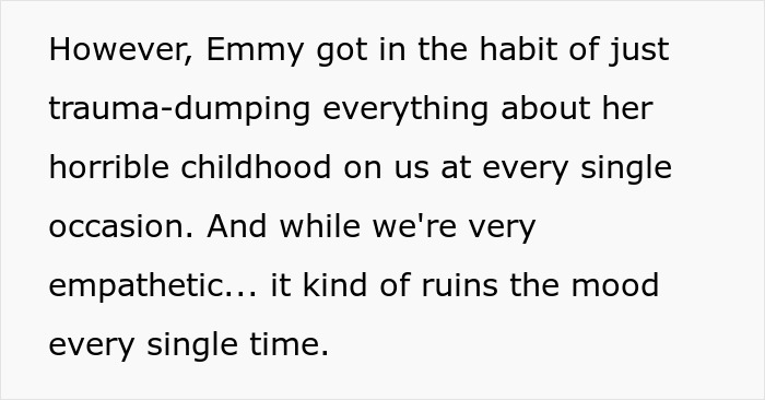 GF Uses BF&rsquo;s Fam As Her Free Therapist, They&rsquo;re Fed Up As She Turns Every Dinner Into A Trauma Recap