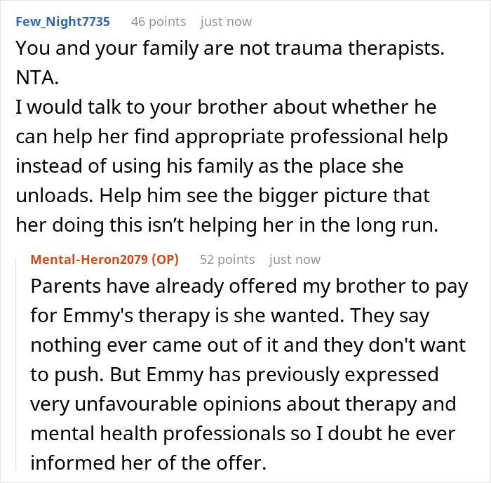 GF Uses BF&rsquo;s Fam As Her Free Therapist, They&rsquo;re Fed Up As She Turns Every Dinner Into A Trauma Recap