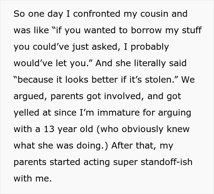 Cousin’s Repeated Lies And Theft Pushes Teen Out Of Her Parent’s House, She Cuts All Contact