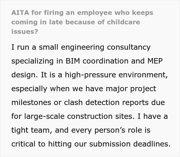 Manager Gets Accused Of &ldquo;Punishing A Parent For Struggling&rdquo; After Firing Them For Always Being Late