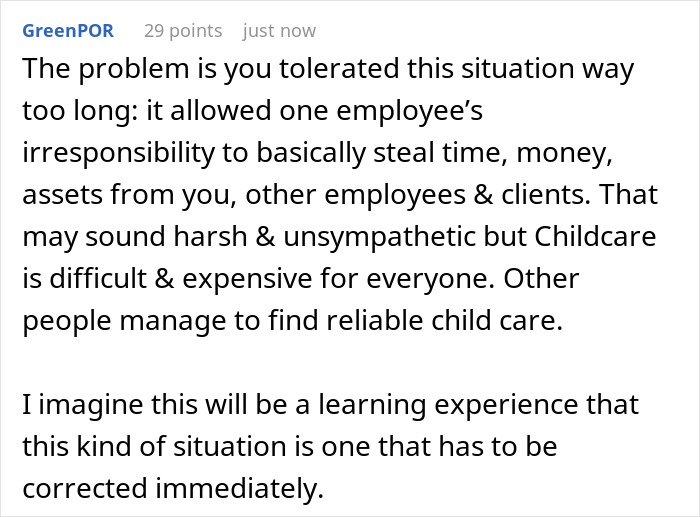 Manager Gets Accused Of &ldquo;Punishing A Parent For Struggling&rdquo; After Firing Them For Always Being Late