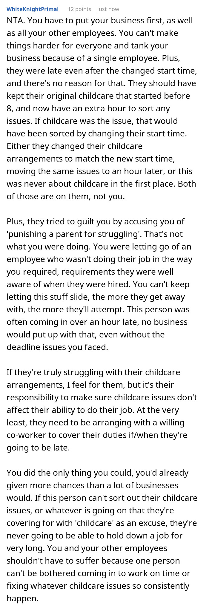 Manager Gets Accused Of &ldquo;Punishing A Parent For Struggling&rdquo; After Firing Them For Always Being Late