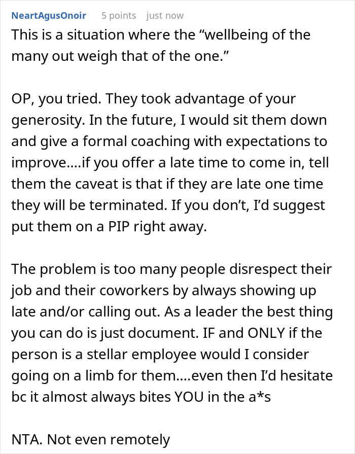 Manager Gets Accused Of &ldquo;Punishing A Parent For Struggling&rdquo; After Firing Them For Always Being Late