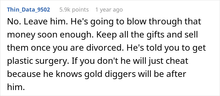Guy Starts Acting Like An Entitled Rich Jerk After Winning Some Money, Tells Wife She Needs Plastic Surgery