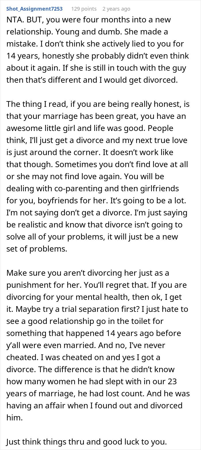 Wife’s Newly Religious Ex Confesses Their Affair To Her Hubs, 14-Year-Old Secret Destroys Marriage