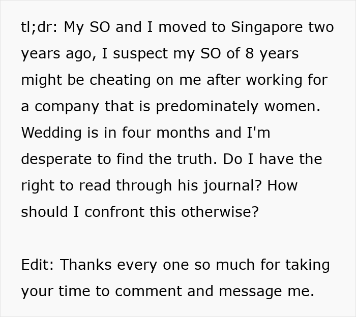 Woman Heartbroken After Reading Fianc&eacute;&rsquo;s Journal, Realizes The Affair She Suspected Is Depression