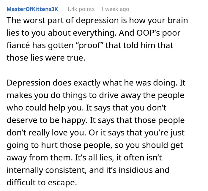 Woman Heartbroken After Reading Fianc&eacute;&rsquo;s Journal, Realizes The Affair She Suspected Is Depression