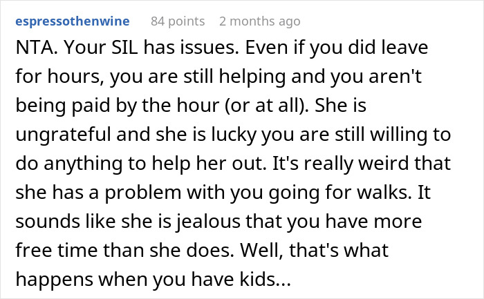 Relative Moves In With SIL To Help Her With Kids, Then Gets Offensive Mockery From Her In Return