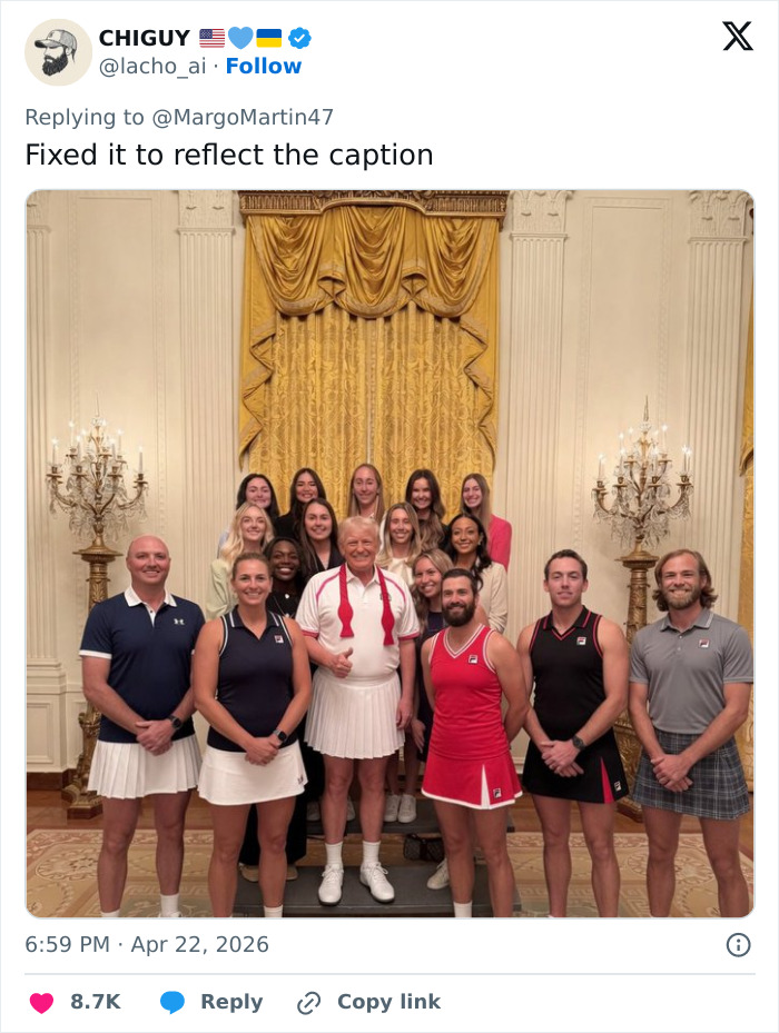 “Had To Triple Check”: Detail In White House Photo With Georgia Women’s Tennis Sparks Criticism
