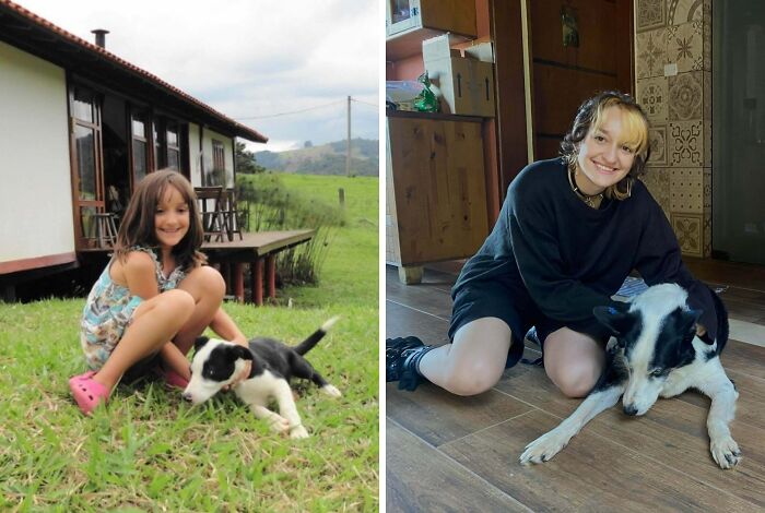 60 Precious Photos Of Pets Who Have Grown Up Alongside Their Owners (New Pics)