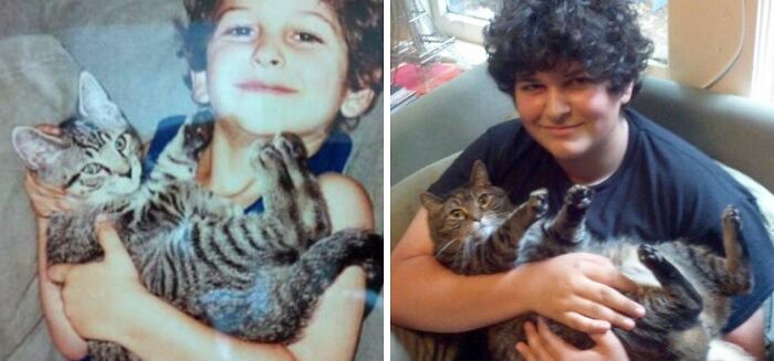 60 Precious Photos Of Pets Who Have Grown Up Alongside Their Owners (New Pics)