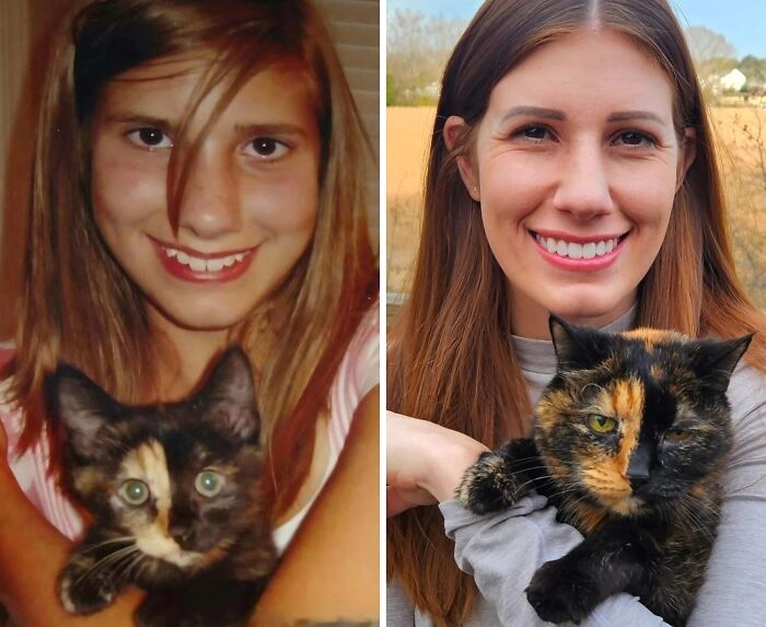 60 Precious Photos Of Pets Who Have Grown Up Alongside Their Owners (New Pics)