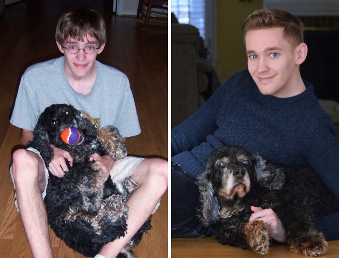 60 Precious Photos Of Pets Who Have Grown Up Alongside Their Owners (New Pics)