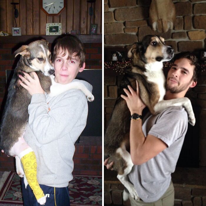 60 Precious Photos Of Pets Who Have Grown Up Alongside Their Owners (New Pics)