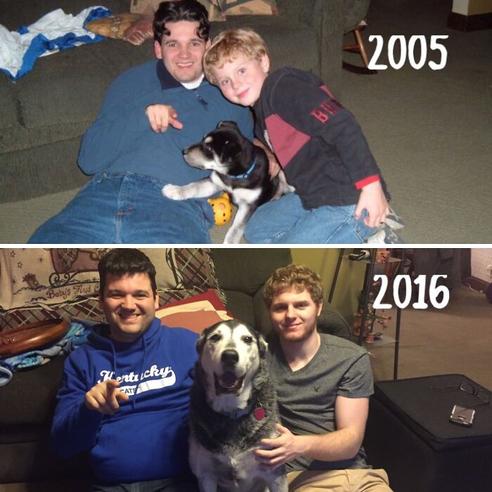 60 Precious Photos Of Pets Who Have Grown Up Alongside Their Owners (New Pics)