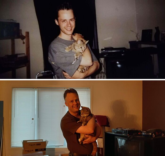 60 Precious Photos Of Pets Who Have Grown Up Alongside Their Owners (New Pics)
