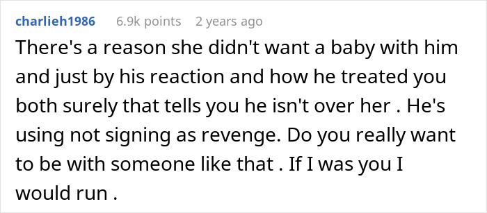 Guy Refuses To Sign Divorce Papers Now That His Childfree Ex Has A Baby Bump