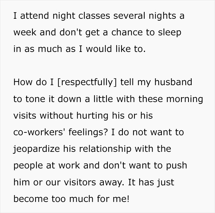 Husband Blows Up At Wife When She Confronts Him About Having To Cook Breakfast For His Colleagues