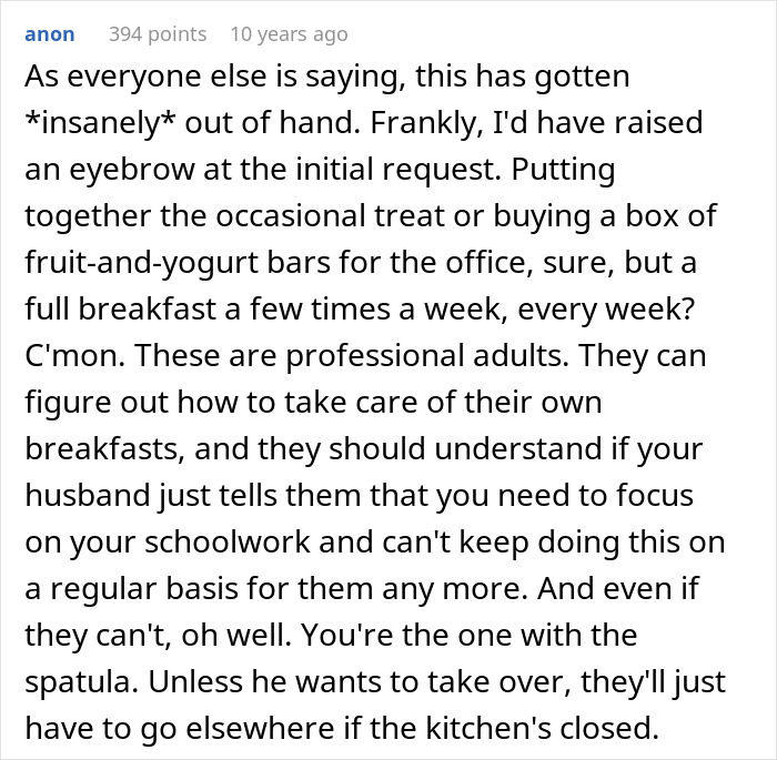 Husband Blows Up At Wife When She Confronts Him About Having To Cook Breakfast For His Colleagues