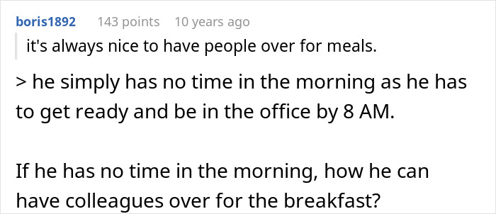 Husband Blows Up At Wife When She Confronts Him About Having To Cook Breakfast For His Colleagues