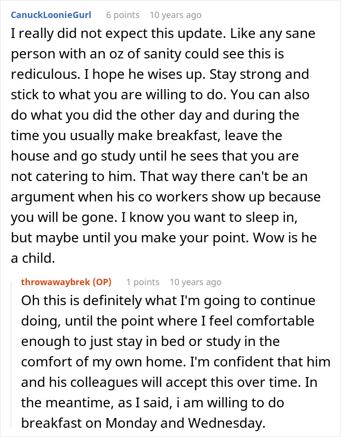 Husband Blows Up At Wife When She Confronts Him About Having To Cook Breakfast For His Colleagues