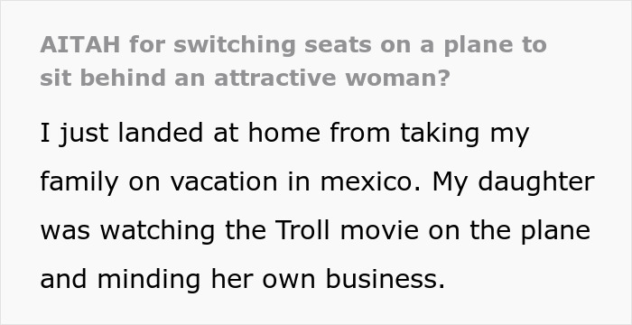 Woman Refuses To Move Her Hair On Plane, Dad Figures Out How To Make Her Super Uncomfortable