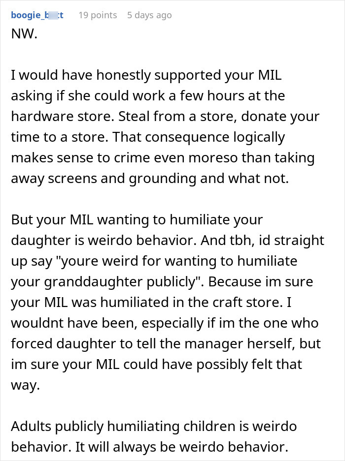 MIL’s Idea Of Punishment For 10-Year-Old Girl Leaves Mom Baffled And Stunned: “She Loses All Visitation”