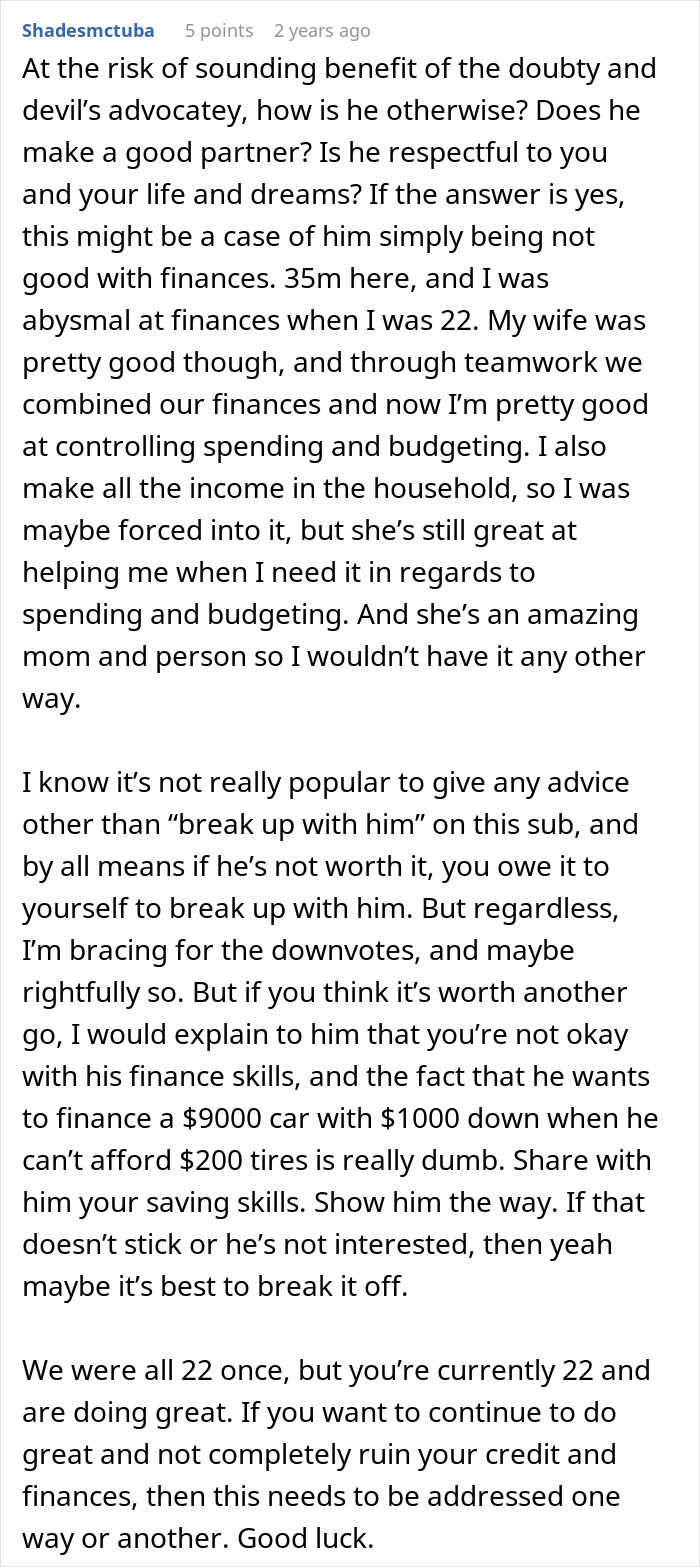Woman Wonders If Boyfriend’s Financial Situation Is Enough Reason To Dump Him