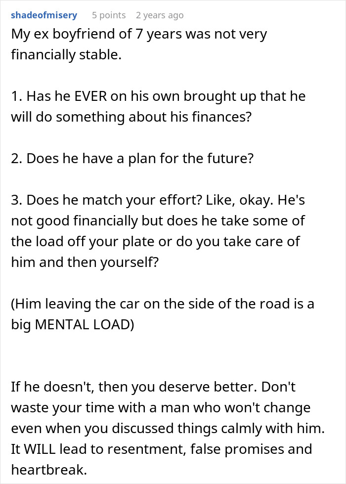 Woman Wonders If Boyfriend’s Financial Situation Is Enough Reason To Dump Him