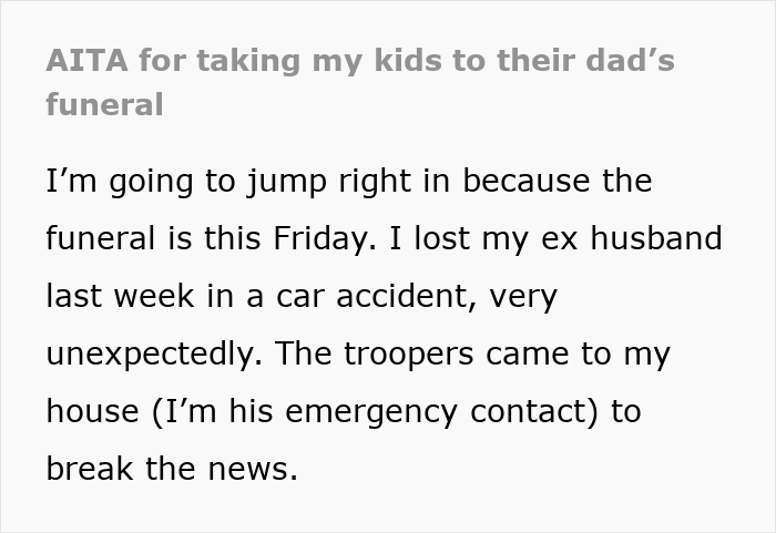 “Protect Your Kids”: Ex-FIL Refuses To Let Woman And Grandkids Come For Son’s Funeral, She’s Shocked
