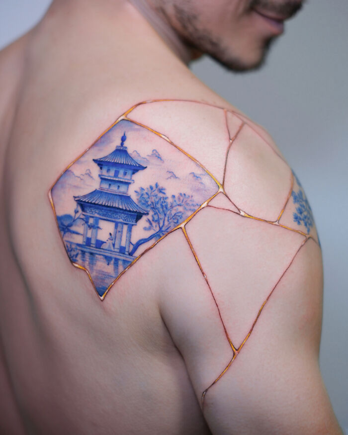 This Artist Creates Porcelain-Inspired Tattoos That Turn Skin Into Living Ceramics (30 Pics)