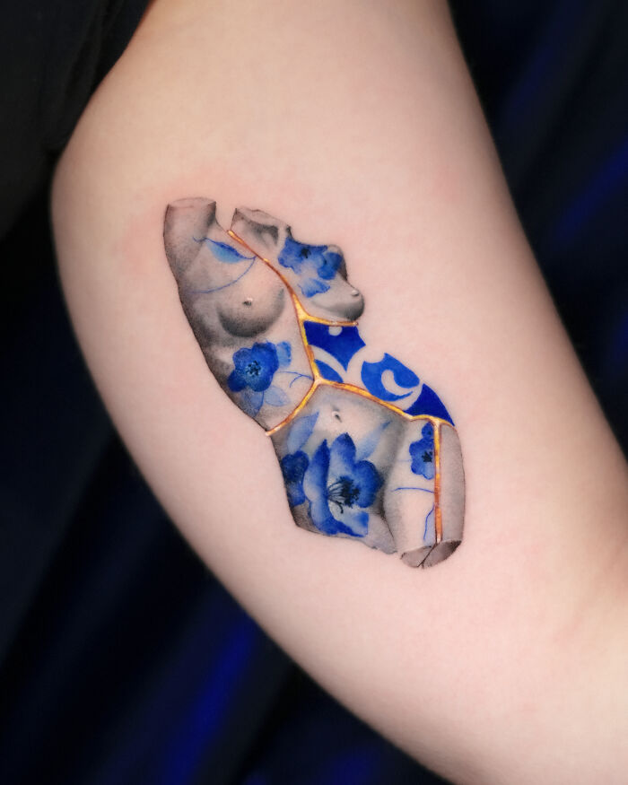 This Artist Creates Porcelain-Inspired Tattoos That Turn Skin Into Living Ceramics (30 Pics)