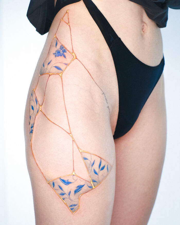 This Artist Creates Porcelain-Inspired Tattoos That Turn Skin Into Living Ceramics (30 Pics)