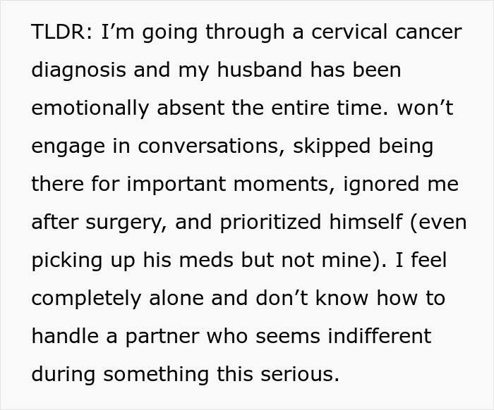 Wife Heartbroken After Cervical Cancer Diagnosis, Hubby Refuses To Help Because Of A Toothache