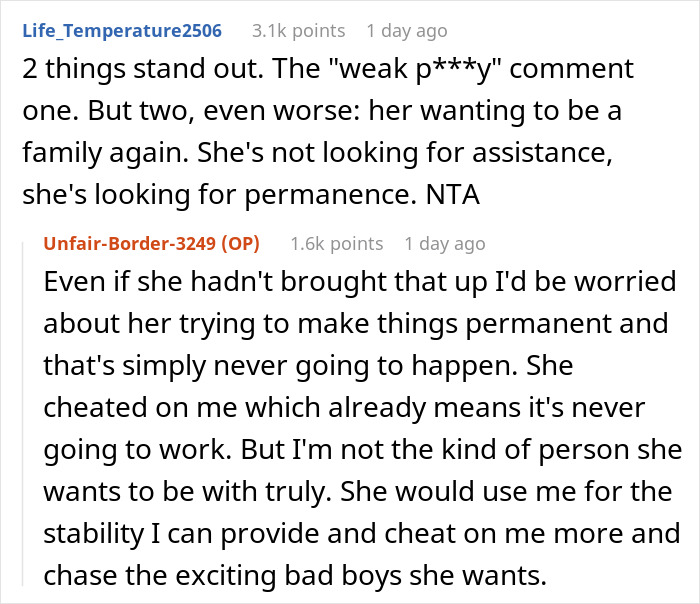 Dad Refuses To Play Savior For Homeless Ex And Her Child, Says Her Past Choices Aren&rsquo;t His Burden