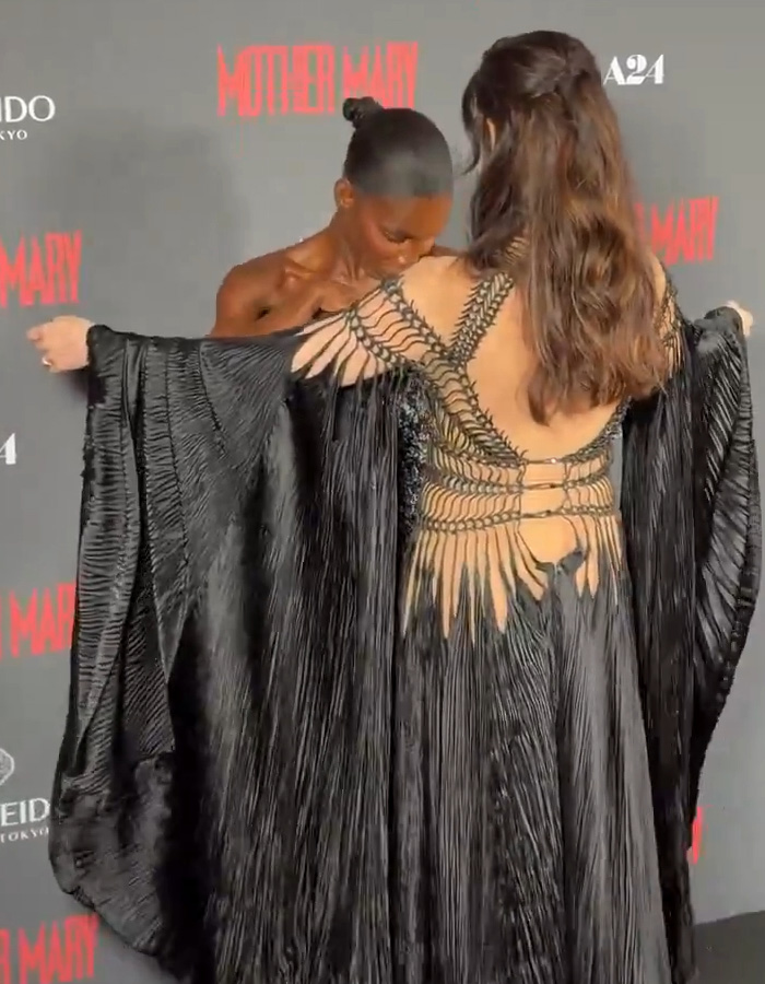 Anne Hathaway Steps In To Help Michaela Coel Dodge Wardrobe Malfunction On The Red Carpet