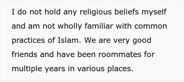 Person Makes Food With Bacon Fat, Muslim Roommate Eats It Without Knowing