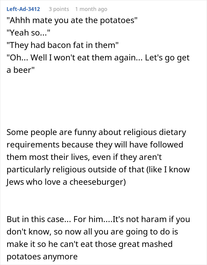 Person Makes Food With Bacon Fat, Muslim Roommate Eats It Without Knowing