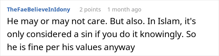 Person Makes Food With Bacon Fat, Muslim Roommate Eats It Without Knowing