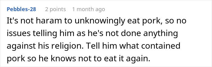 Person Makes Food With Bacon Fat, Muslim Roommate Eats It Without Knowing