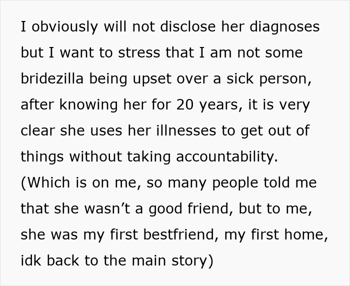 Best Friend Skips Wedding Because She’s “Not Feeling Well,” Breaks Bride’s Heart