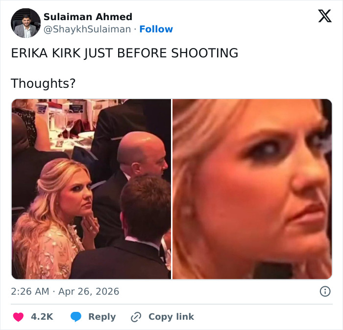 Erika Kirk Faces Backlash After Comment Following Major Security Incident At White House Dinner