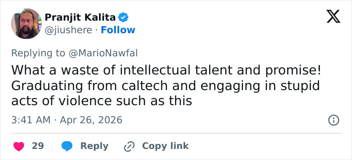 “Taught Him A Lesson”: White House Correspondents’ Dinner Attacker Identified As California Teacher