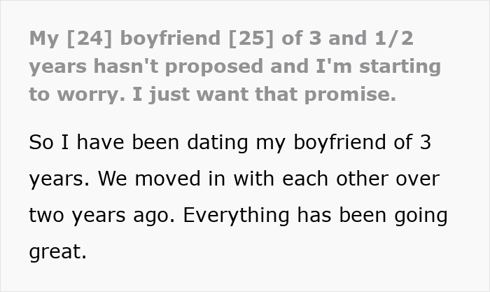 Guy Says “No Degree, No Ring,” Annoyed GF Just Wants The Promise That Their Relationship Is Solid