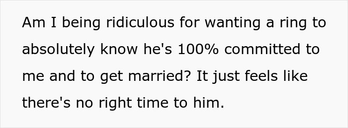 Guy Says “No Degree, No Ring,” Annoyed GF Just Wants The Promise That Their Relationship Is Solid
