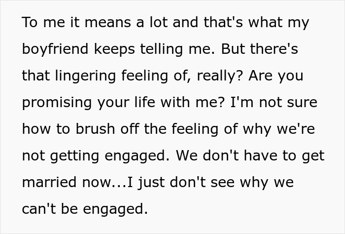 Guy Says “No Degree, No Ring,” Annoyed GF Just Wants The Promise That Their Relationship Is Solid