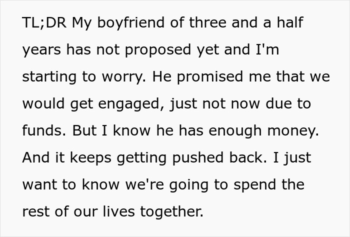 Guy Says “No Degree, No Ring,” Annoyed GF Just Wants The Promise That Their Relationship Is Solid