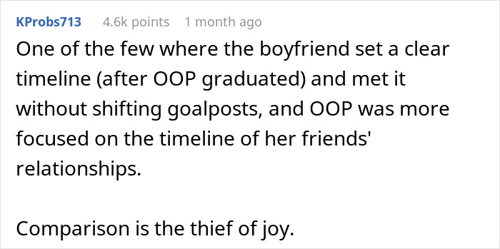 Guy Says “No Degree, No Ring,” Annoyed GF Just Wants The Promise That Their Relationship Is Solid